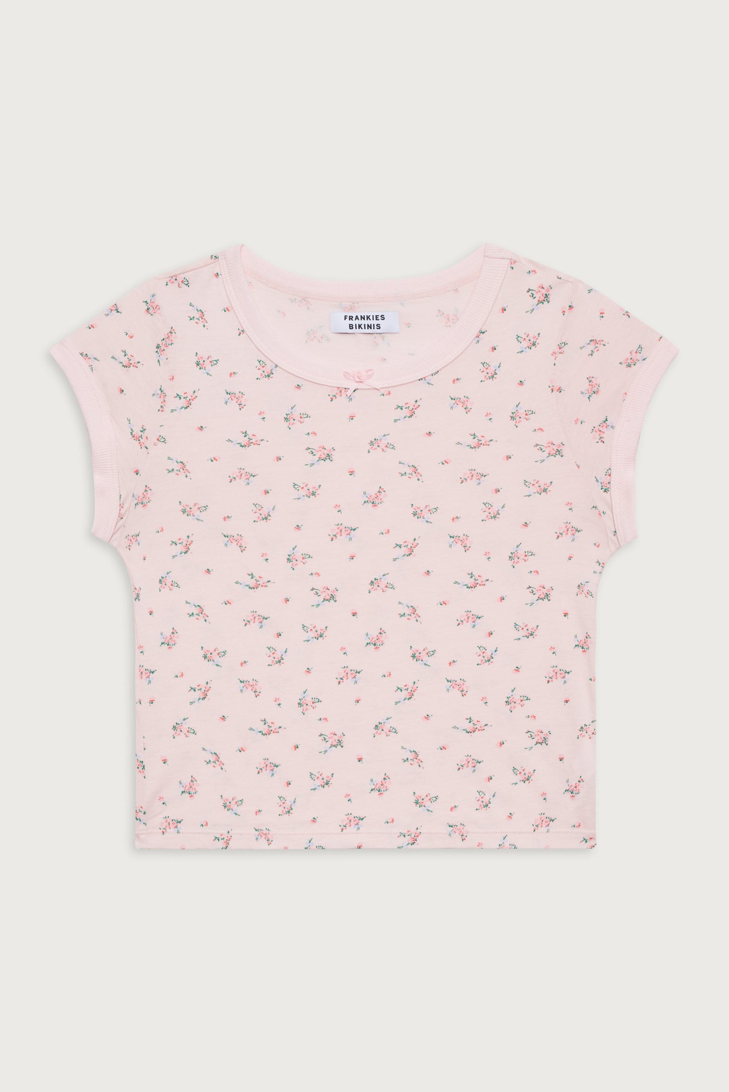 Archie Floral Cotton Tee - Baby Bouquet Pink