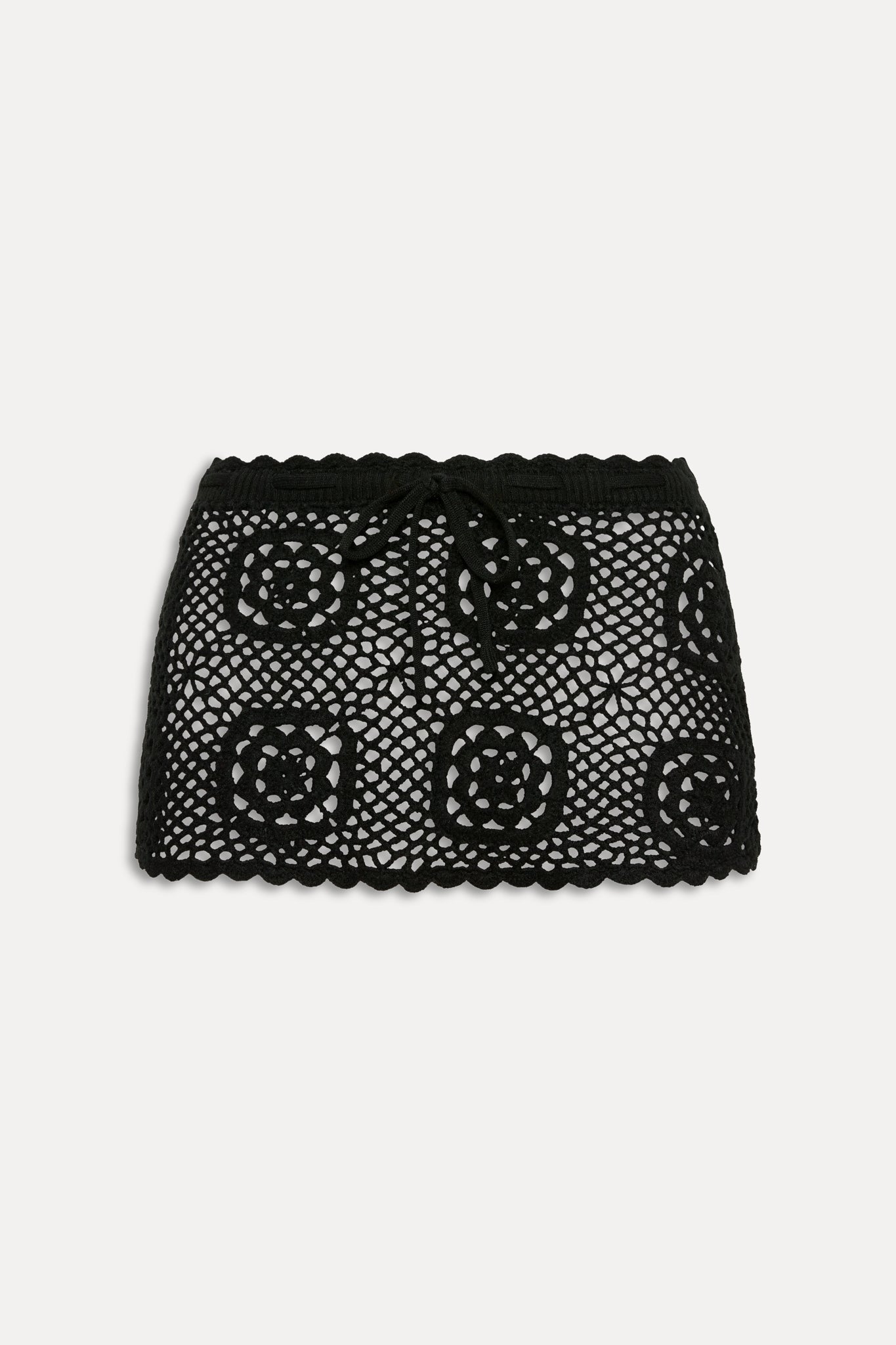 Arlo Crochet Mini Skirt - Black