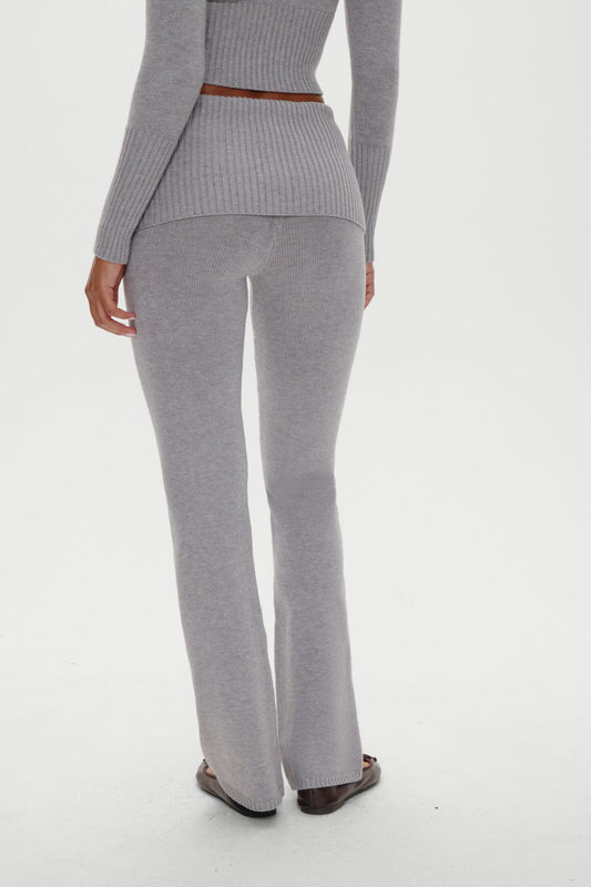 Aimee Knit Pants - Rain Cloud